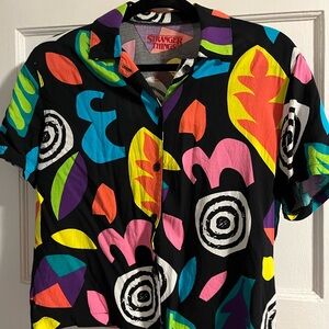 Stranger Things Eleven Girls Woven Button-Up Top